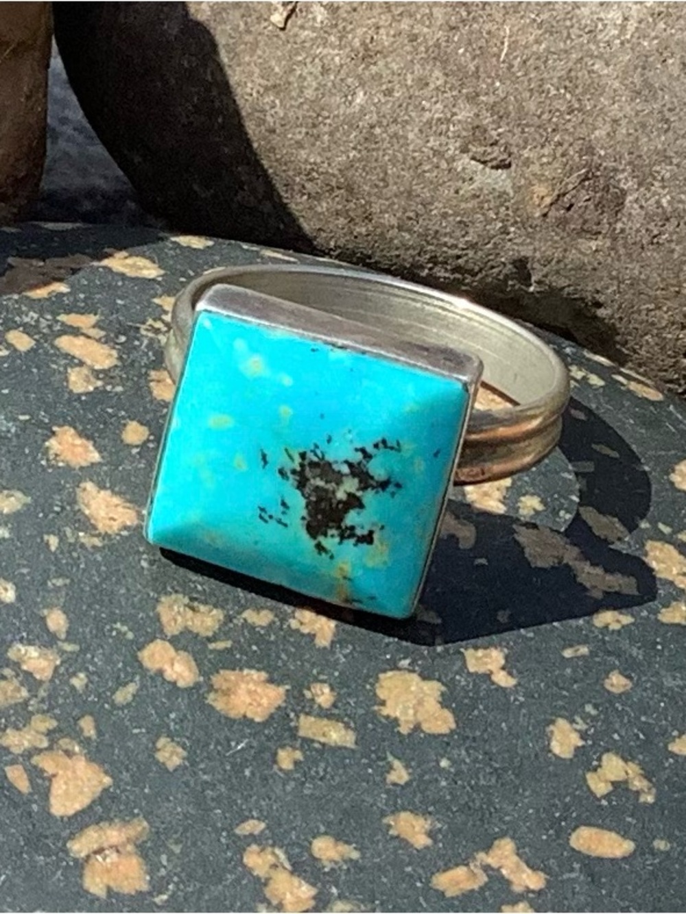 Turquoise Sterling Ring Signed LP
